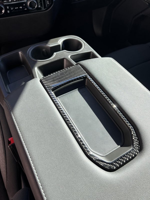 Tufskinz Bench Seat Center Console Upper Accent Overlay For 2022-2024 Silverado