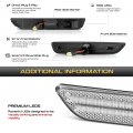For 2010-2014 Ford Mustang 4-piece Full Red Led Front Rear Bumper Fender Corner Side Marker Light Parking Drl Lamp Driver