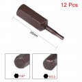Uxcell 12pcs 25mm Long 1 4 Hex Shank H1 5 High Quantity Screwdriver Bits S2 Alloy Steel