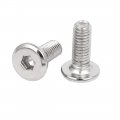 Uxcell M6x15mm Nickel Plated Hex Socket Head Furniture Bolts Connector Fastener 30pcs