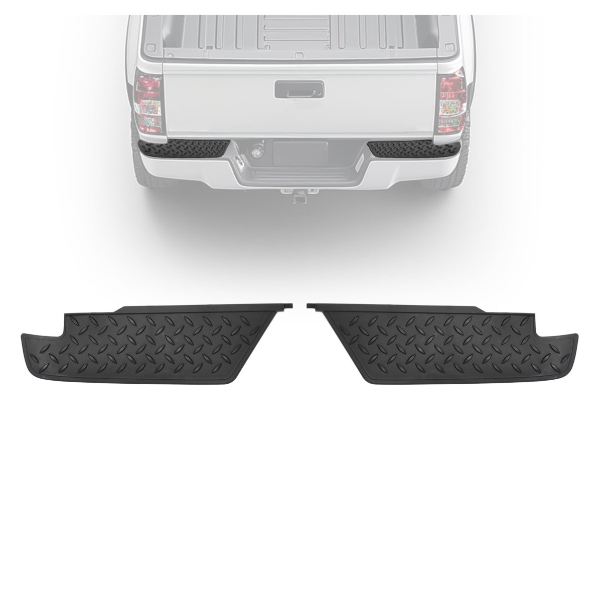 Rear Bumper Step Pad Pair For 2004 2012 Chevrolet Colorado And Gmc Canyon Fits Models Without Xtreme Edition Or Towing Package