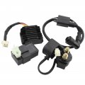 Ignition Coil 6 Pin Ac Cdi Box 12v Voltage Regulator Rectifier Relay Kit Replacement For Cg 125cc 150cc 200cc 250cc Vertical 