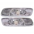 Performance E-mark Crystal Euro Front Side Markers Pair For 1997 2005 Lexus Gs430 Gs300 S160 