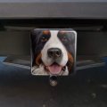 Bernese Mountain Dog Face Closeup Tow Trailer Hitch Cover Plug Insert