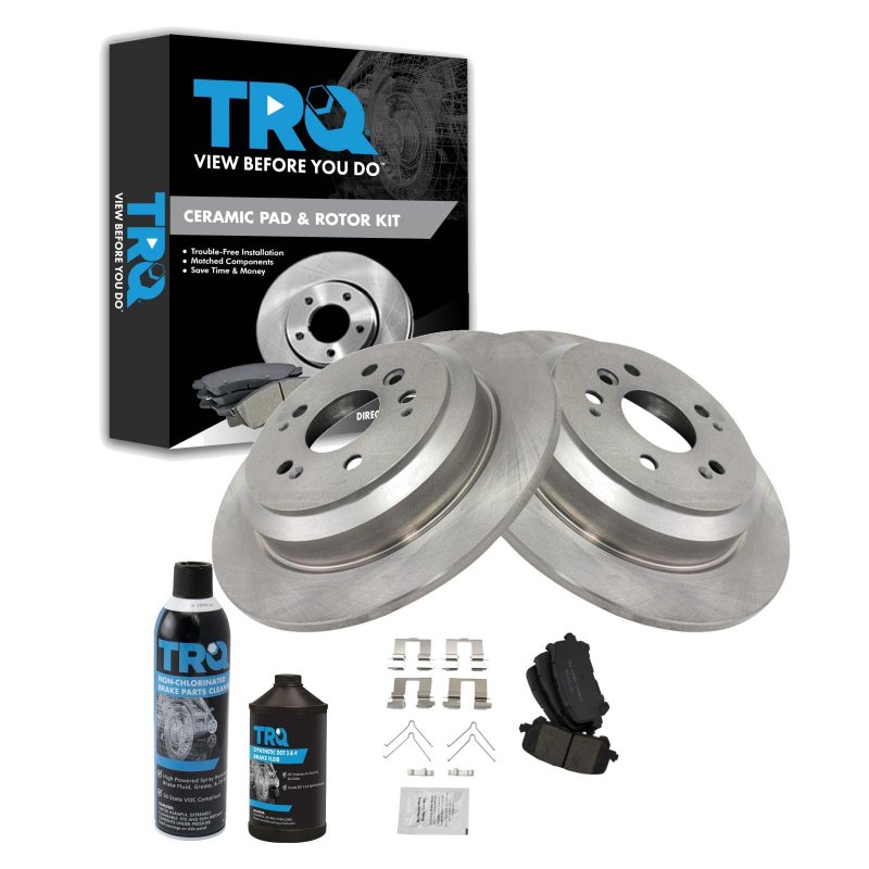 Trq Rear Ceramic Brake Pad Rotor Kit W Chemicals For Pilot Ridgeline
