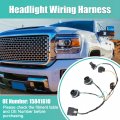 X Autohaux Headlamp Wiring Harness For Gmc Sierra 1500 2500 3500 Chevrolet Silverado 3500 2007-2014 Headlight Wire Replace