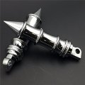 Hongk- Motorcycle Chrome Bamboo Style Foot Peg Rest Compatible With Flstfb Fat Boy Xl883 Dyna Fxdf Flstf Softail Xl Road King