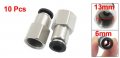 Uxcell 10 Pcs 1 4 Pt Female Thread 6mm Push In Joint Pneumatic Quick Fittings