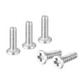 M1 2-0 25 X 4mm 20pcs Flat Round Head Screws 304 Stainless Steel Phillips Drive Machine Hardware Fastener For Furniture 