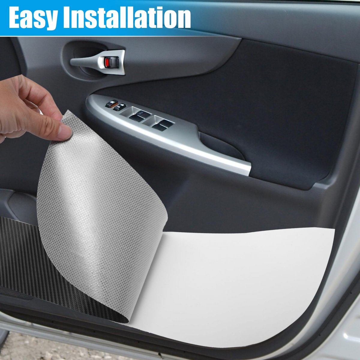 1 Pair Door Anti Kick Pad Stickers Carbon Fiber Pattern Anti-scratch Guard Protector For Bmw Mini Cooper R56 2022 2023