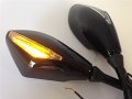 Httmt Motorcycle Led Turn Signal Rearview Side Mirrors Compatible With Hond Suzuk Cruiser 8-10mm