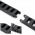 Uxcell R18 10mm X 20mm Black Plastic Cable Wire Carrier Drag Chain 1m Length For Cnc