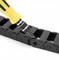 Uxcell R18 10mm X 20mm Black Plastic Cable Wire Carrier Drag Chain 1m Length For Cnc