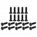 Uxcell M6-1 0x25mm Flat Head Torx Anti Theft Machine Screws 20pcs 10 9 Grade Alloy Steel Drive Countersunk Full Thread Black