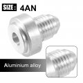 Car Auto 4an Male Weld On Fitting Bung Hose Adapter Fuel Oil Aluminum Alloy Silver Tone
