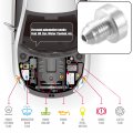 Car Auto 4an Male Weld On Fitting Bung Hose Adapter Fuel Oil Aluminum Alloy Silver Tone