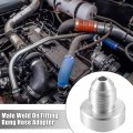 Car Auto 4an Male Weld On Fitting Bung Hose Adapter Fuel Oil Aluminum Alloy Silver Tone