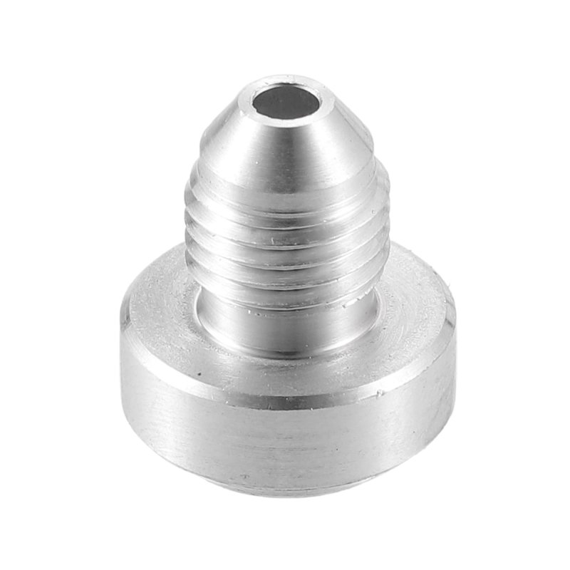 Car Auto 4an Male Weld On Fitting Bung Hose Adapter Fuel Oil Aluminum Alloy Silver Tone