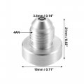 Car Auto 4an Male Weld On Fitting Bung Hose Adapter Fuel Oil Aluminum Alloy Silver Tone