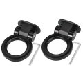 2 Set Universal Black Ring Shaped Car Tow Hook Decor Bumper Trailer Sticker 