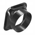 Uxcell Black Duct Connector Square Flange Abs Plastic Air Outlet Inlet Adaptor For 5 91inch Dia Hose 2pcs