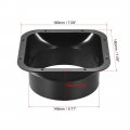 Uxcell Black Duct Connector Square Flange Abs Plastic Air Outlet Inlet Adaptor For 5 91inch Dia Hose 2pcs