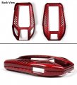 Cuztom Tuning Premium Red Carbon Fiber Case Cover Fits For 2018-2019 Bmw Touchscreen Display Key Fob Remote