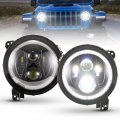 Bunker Indust Wrangler Jl 9a Inch Led Headlights With Halo Drl Pair Round Headlamp Daytime Running Lights For Jeep 2018-2022 