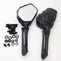 Motorcycle Black Skull Skeleton Hand Mirror For Suzuki Gsxr Hayabusa Cruiser Yamaha Honda