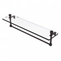 Allied Brass Ft-1 22tb Foxtrot 22 Inch Vanity Integrated Towel Bar Glass Shelf Antique Bronze 