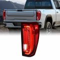Passenger Side Led Tail Light For 2019 2024 Gmc Sierra 1500 2500 Red Clear Lens Black Housing 5-alt-jh-gs19s-led-oe-r 