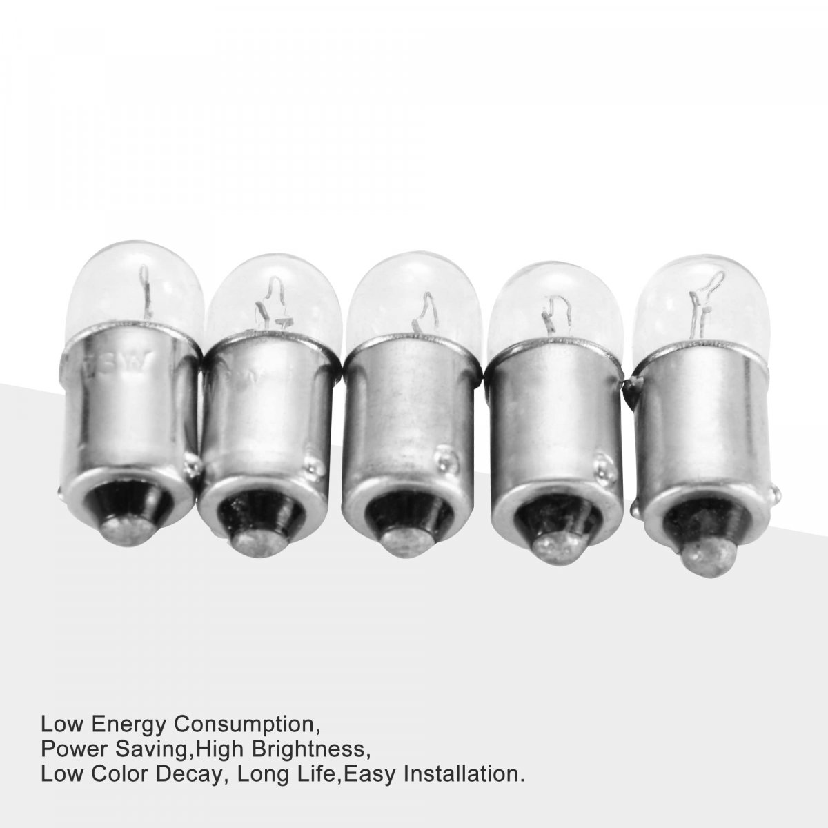 12v 3w Mini Auto Indicator Bulbs Instrument Lamp For Motorcycle And Car Interior Lighting Ba9s Socket 5 Pack