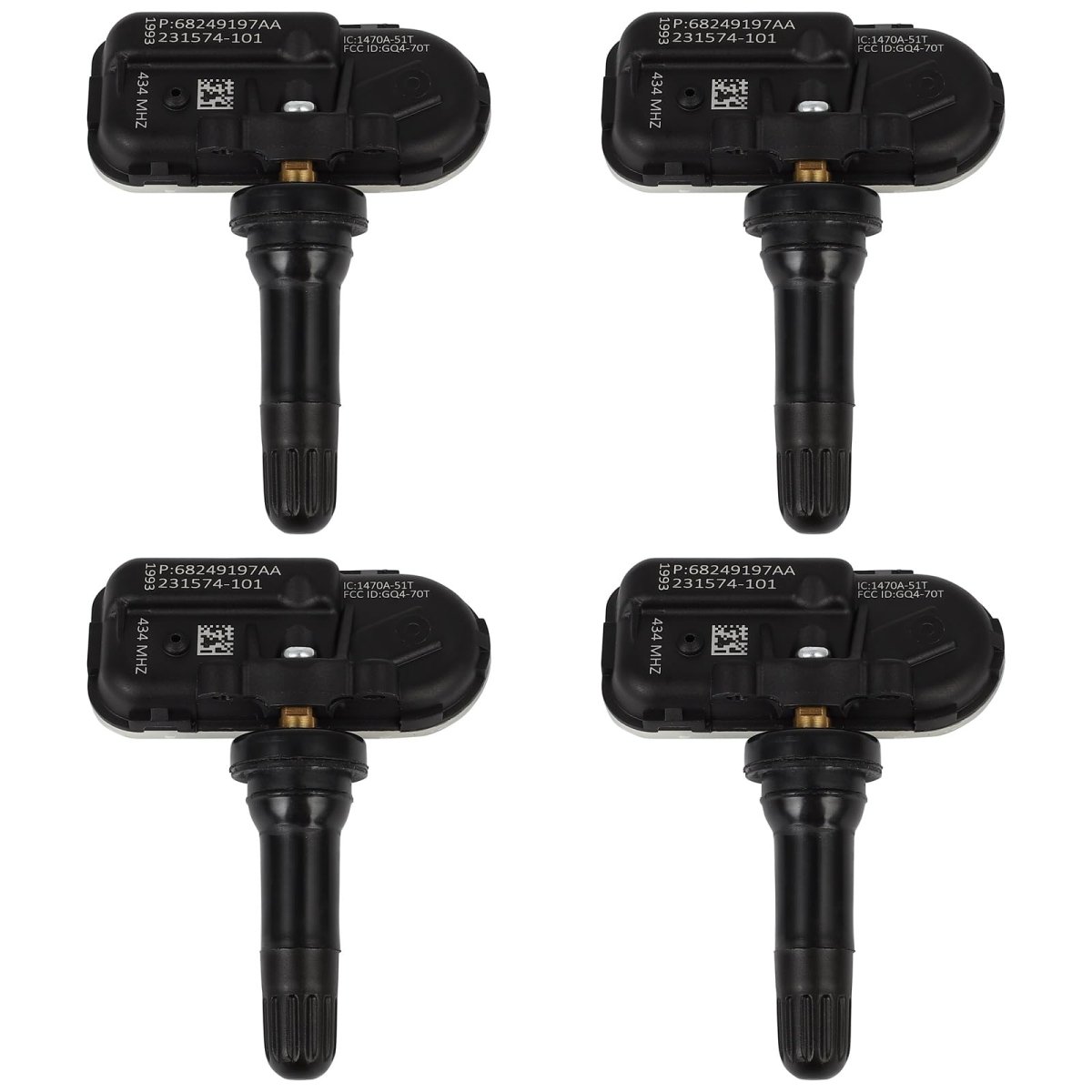 Tpms Tire Pressure Monitoring System Sensor For Jeep Cherokee 2014 2022 Ram 1500 2500 3500 4500 5500 Direct Fit Replacement 4
