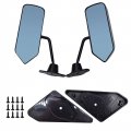 2pcs Side Rearview Wing Mirrors F1 Style Universal Racing Glass Black 