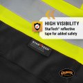 Pioneer Safety Vest Hi Vis Reflective Solid Neon 8 Pockets Zipper Adjustable For Construction Traffic Survey Work A Multiple