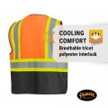 Pioneer Safety Vest Hi Vis Reflective Solid Neon 8 Pockets Zipper Adjustable For Construction Traffic Survey Work A Multiple