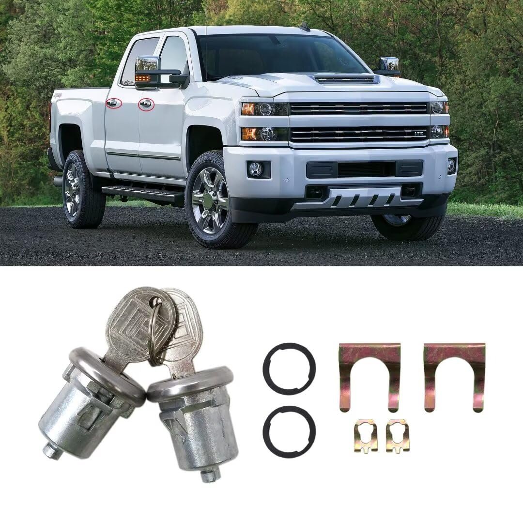 1 Pair Door Lock Cylinder With Keys Replacement Dl7 D570a 2dlk1 2dlk12 Dl15800 For Chevrolet Suburban 1966 1991 Gmc Truck And
