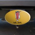Graphics More Milk Sheik Shake Funny Humor Oval Tow Trailer Hitch Cover Plug Insert