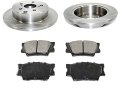 Rear Ceramic Disc Brake Pad And Rotor Kit For 2006-2018 Toyota Rav4 