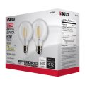 Satco S21246 6w G25 Led Filament Lamp Dimmable 3000k Soft White 500 Lumens Clear Medium Base 120v Wet Location 60w Incandescent