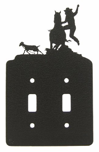 Goat Roper Double Light Switch Plate Cover