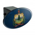 Rustic Vermont State Flag Distressed Usa Oval Tow Trailer Hitch Cover Plug Insert