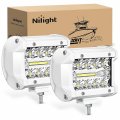 Marine Led Light Pods 2 Pack 4 In White Spot Flood Combo Navigation Lights For Boat Deck Yacht Pontoon Truck Tractor 18060cw 