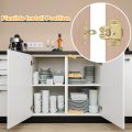 Uxcell 4 Set Double Roller Catch Cabinet Latch Hardware Fitting For Cupboard Closet Furniture Door Gold