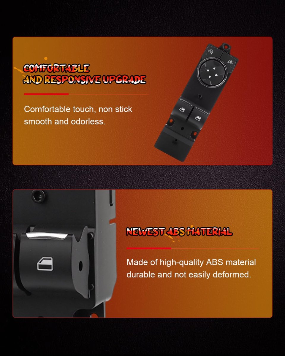 Driver Side Master Power Window Switch For 2015 2023 Ford Mustang Replaces Fr3z14529aa Fr3z14529ac Fr3z14529fb Fr3z14529fe