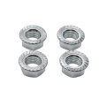 Serrated Flanged Nuts M16 16mm X 2mm Pitch Zinc Iron Locking Hex For Metric Bolts And Screws 4 Pack 