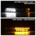 Acanii For 1999-2006 Gmc Sierra 1500 2500 Yukon Xl Black Led Bumper Parking Lights Turn Signal Lamps Set Left Right