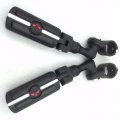 Hongk- Black 360 Adjustable Peg Mounting Kit Stiletto Shape Foot Compatible With Goldwing Vtx1300 Shadow Valkyrie Triumph