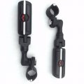 Hongk- Black 360 Adjustable Peg Mounting Kit Stiletto Shape Foot Compatible With Goldwing Vtx1300 Shadow Valkyrie Triumph