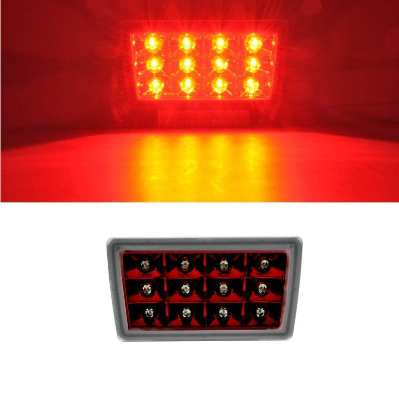 Nslumo F1 Style Led Brake Light Red Lens Rear Fog Lights Stop Tail Lamp Assembly For 2011-2021 Su Baru Wrx Sti Xv Impereza Car